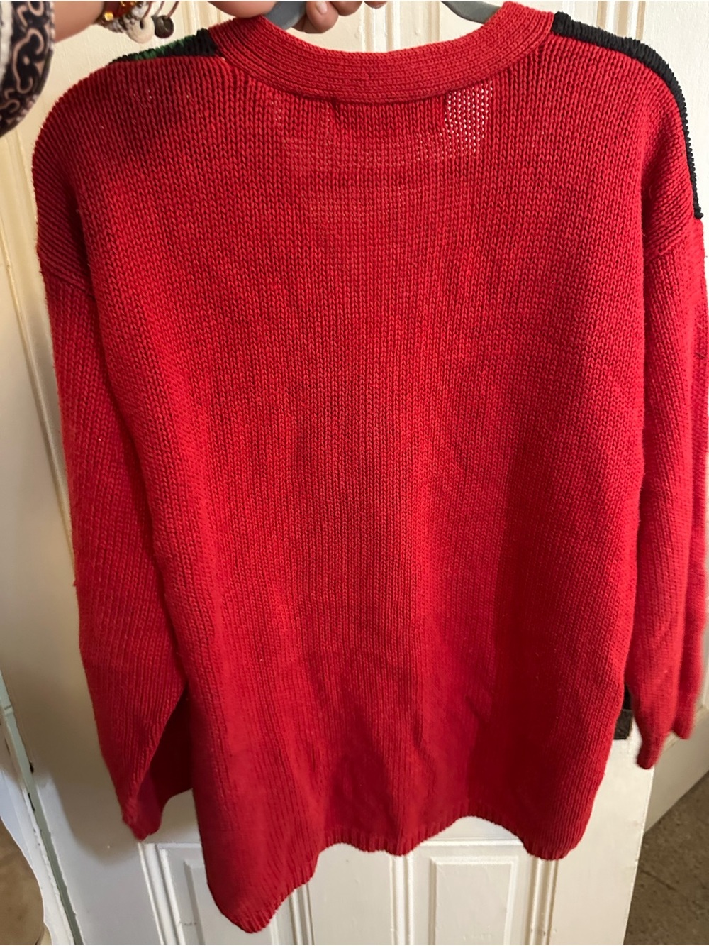 Asics Red Multi Holiday Cardigan Sweater - Picture 7 of 8